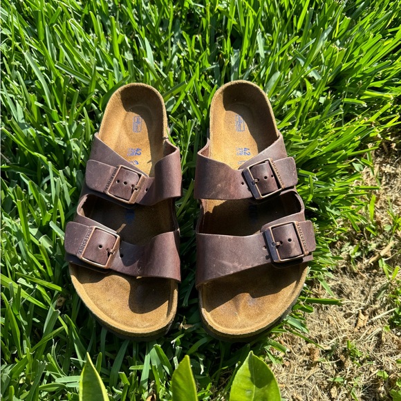 👟BIRKENSTOCK Arizona habana oiled leather 42 US 11 / 11.5 gently used - Picture 10 of 15